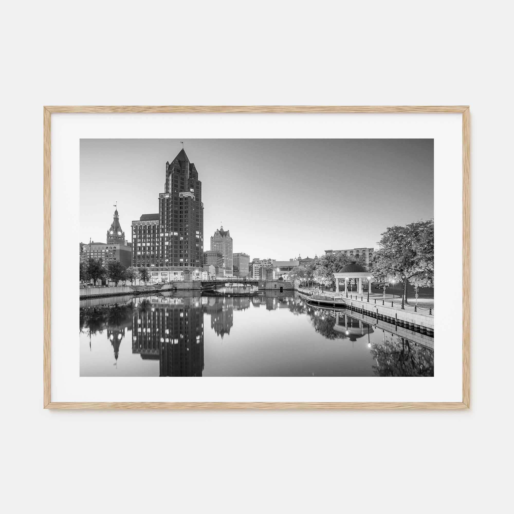 Milwaukee Landscape B&W Poster