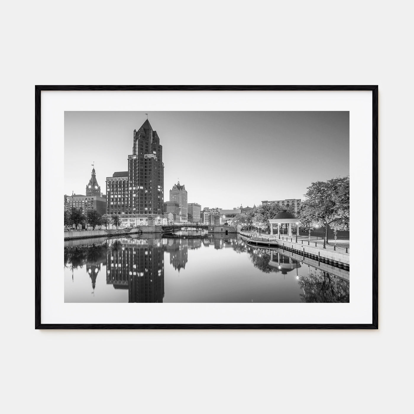 Milwaukee Landscape B&W Poster