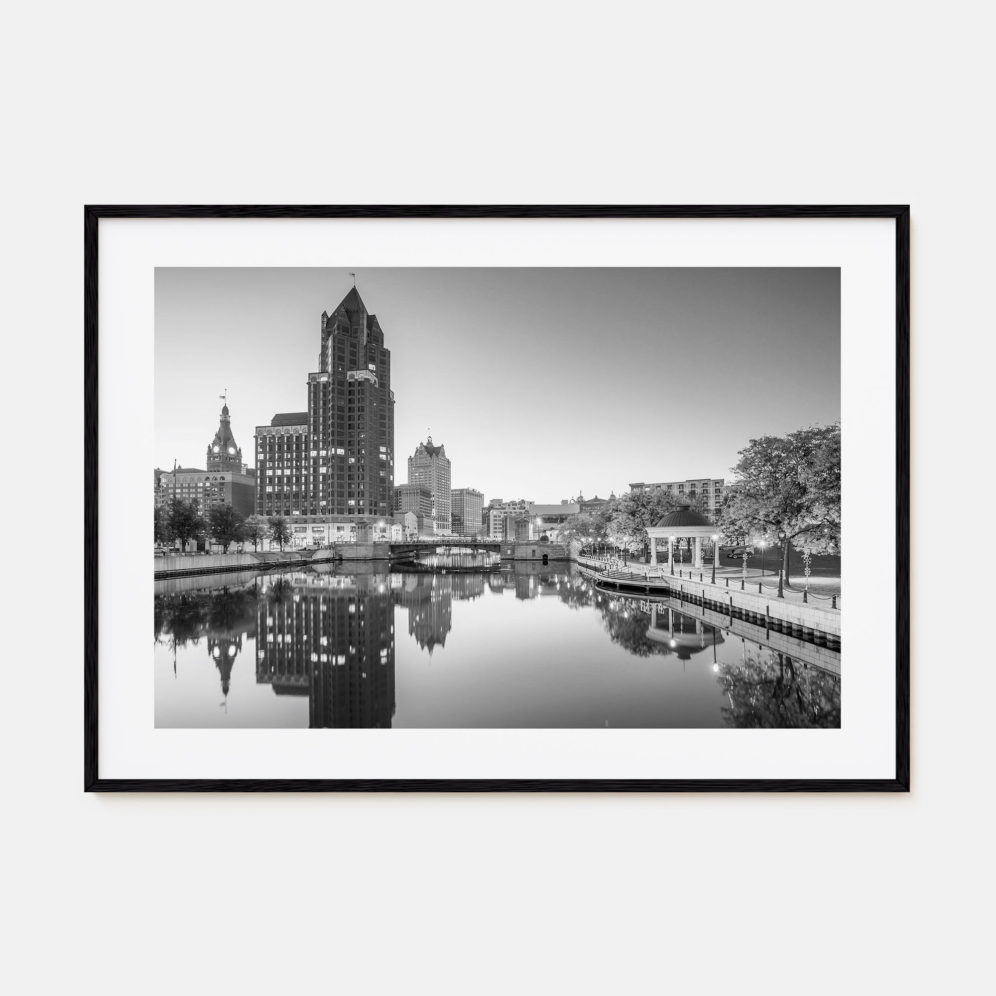 Milwaukee Landscape B&W Poster