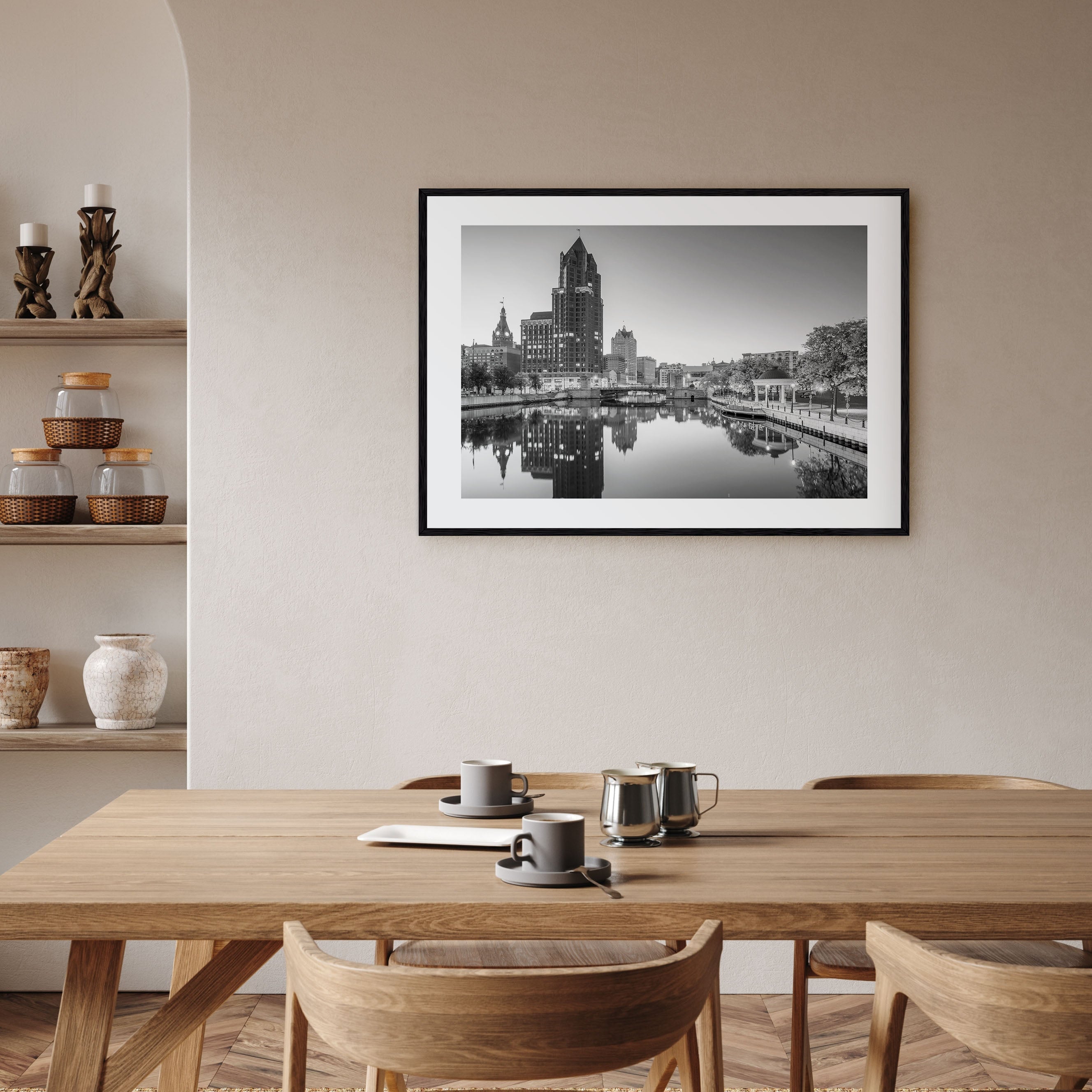 Milwaukee Landscape B&W Poster