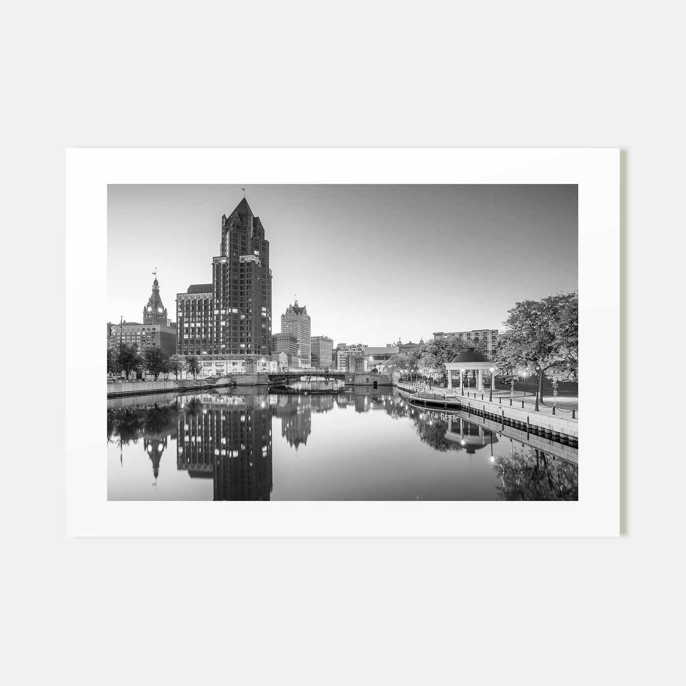 Milwaukee Landscape B&W Poster