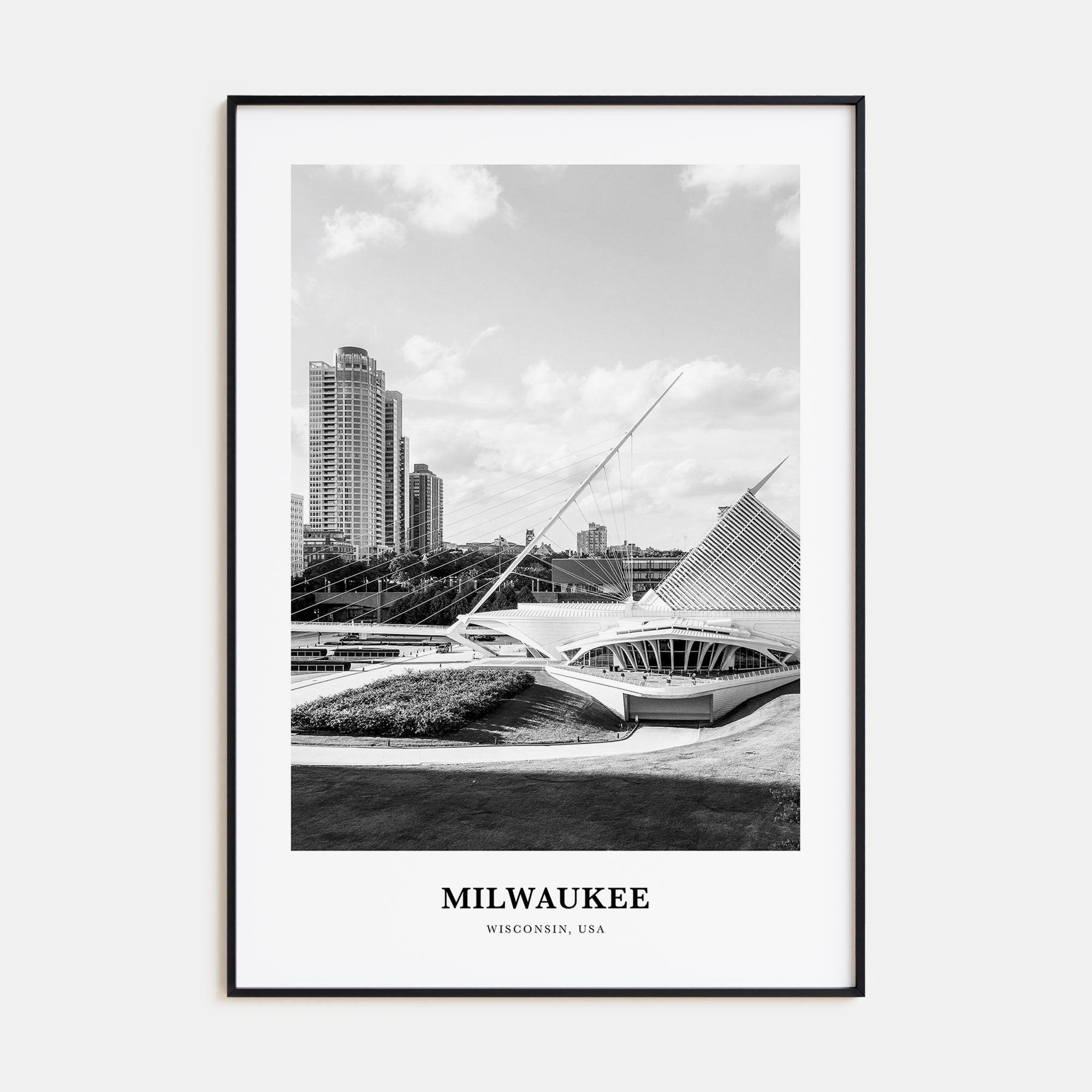 Milwaukee Portrait B&W No 2 Poster