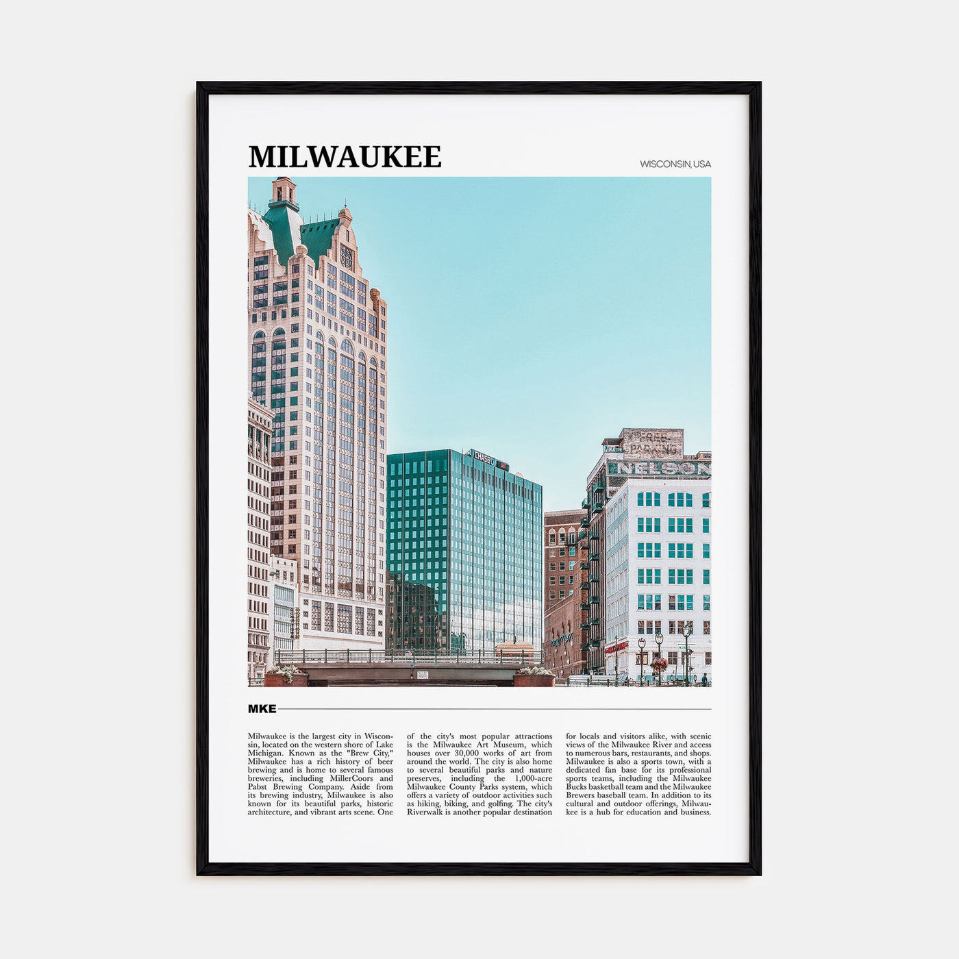 Milwaukee Travel Color Poster