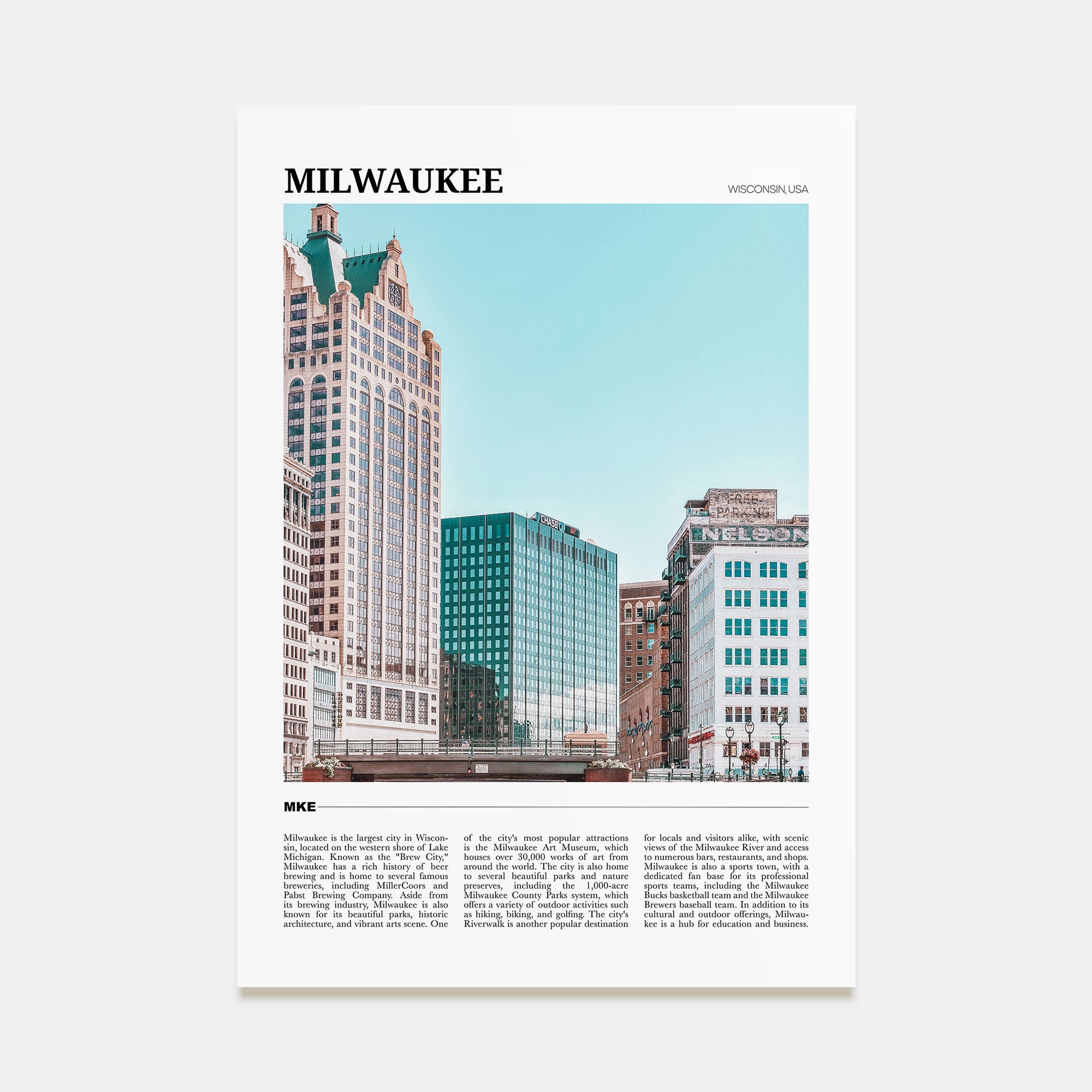 Milwaukee Travel Color Poster