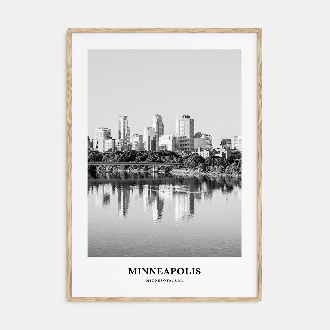 Minneapolis Portrait B&W No 2 Poster