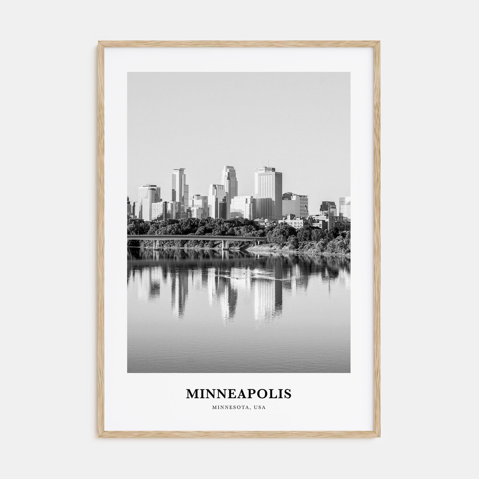 Minneapolis Portrait B&W No 2 Poster
