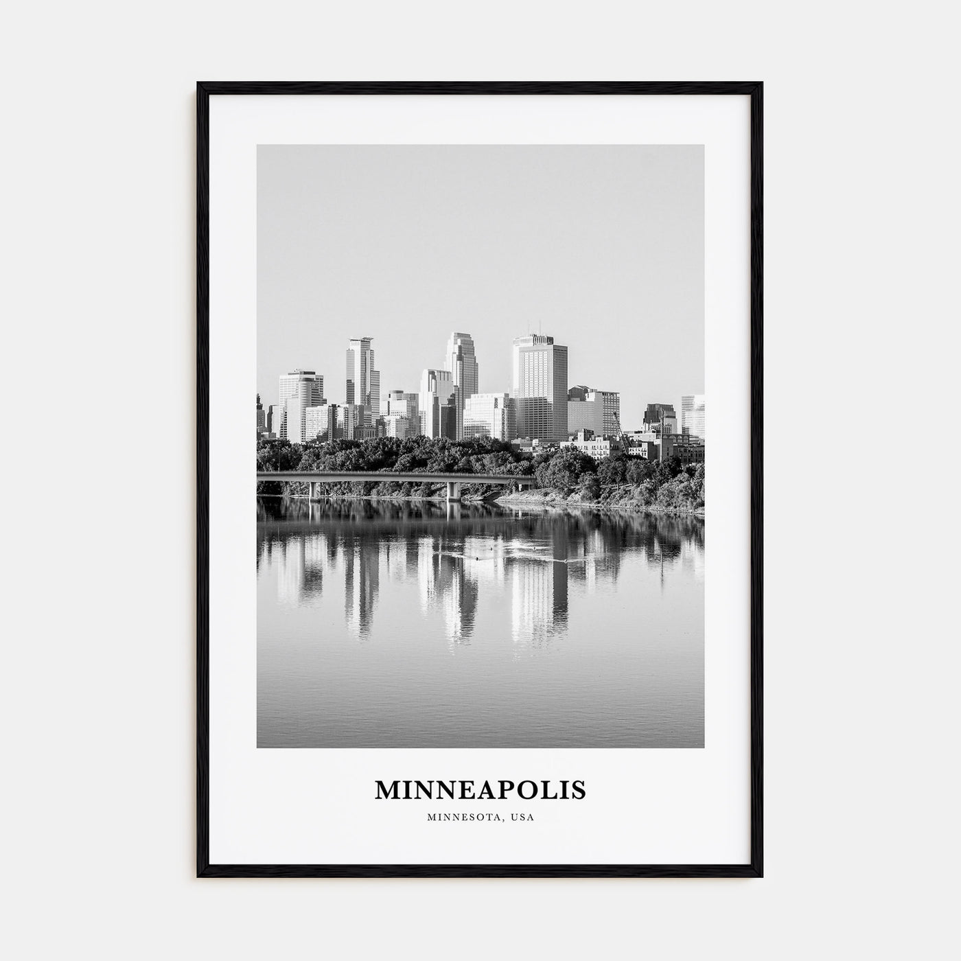 Minneapolis Portrait B&W No 2 Poster