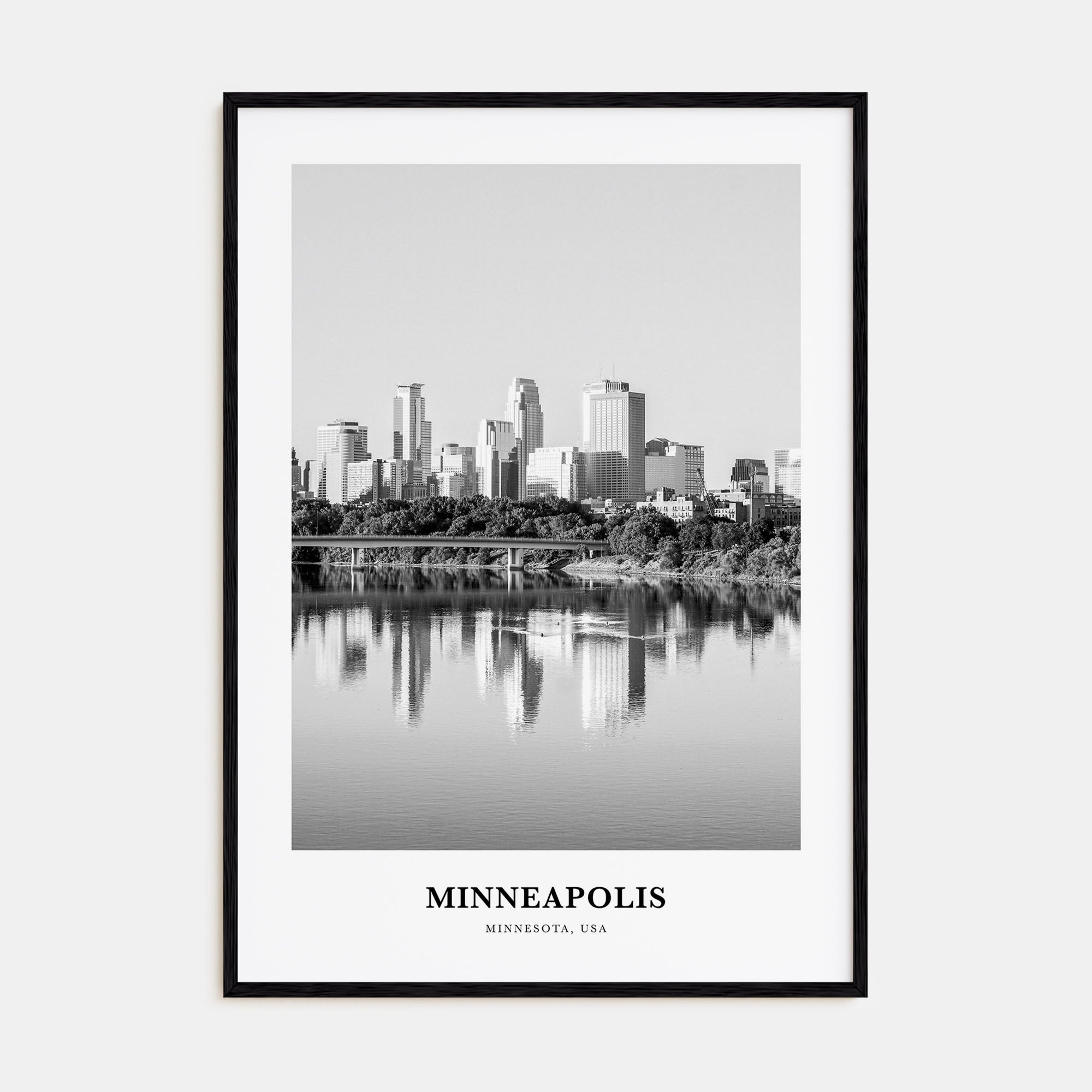 Minneapolis Portrait B&W No 2 Poster
