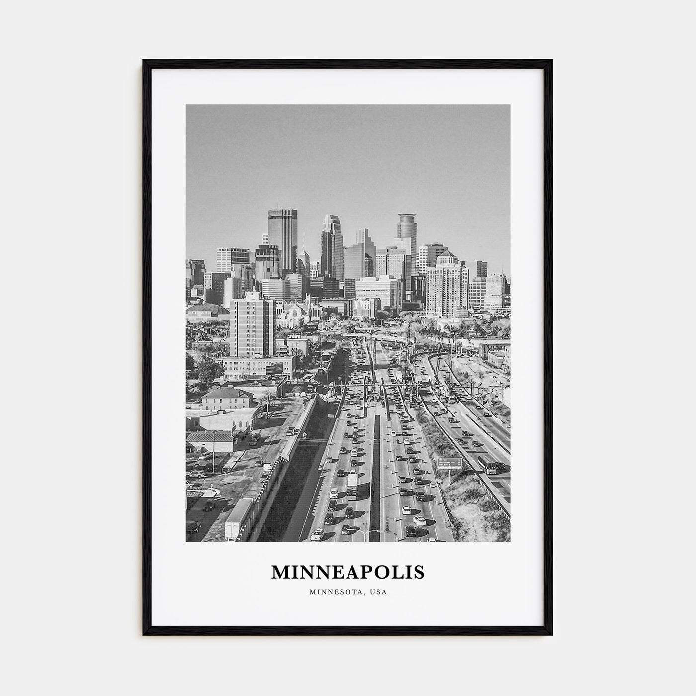 Minneapolis Portrait B&W No 3 Poster