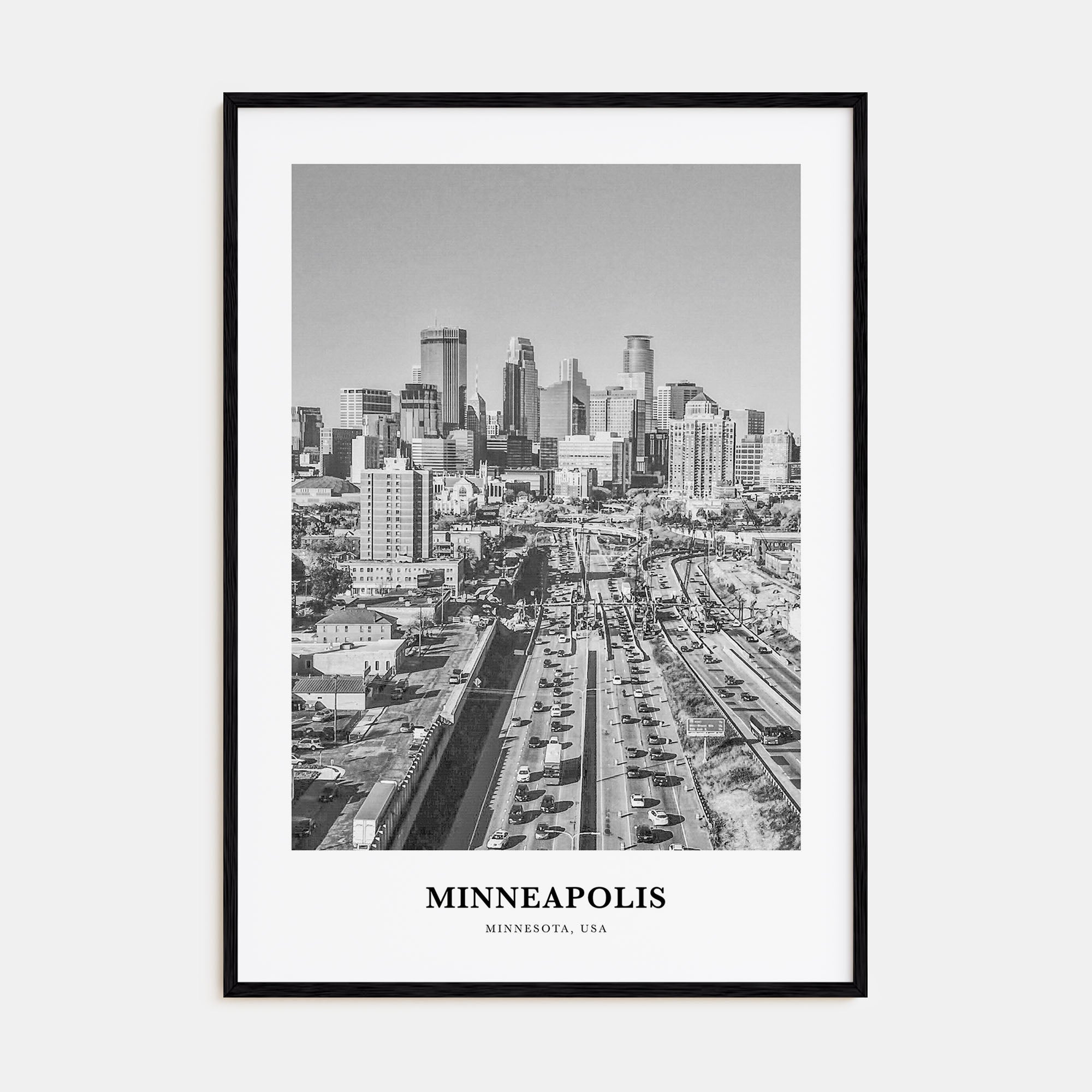 Minneapolis Portrait B&W No 3 Poster