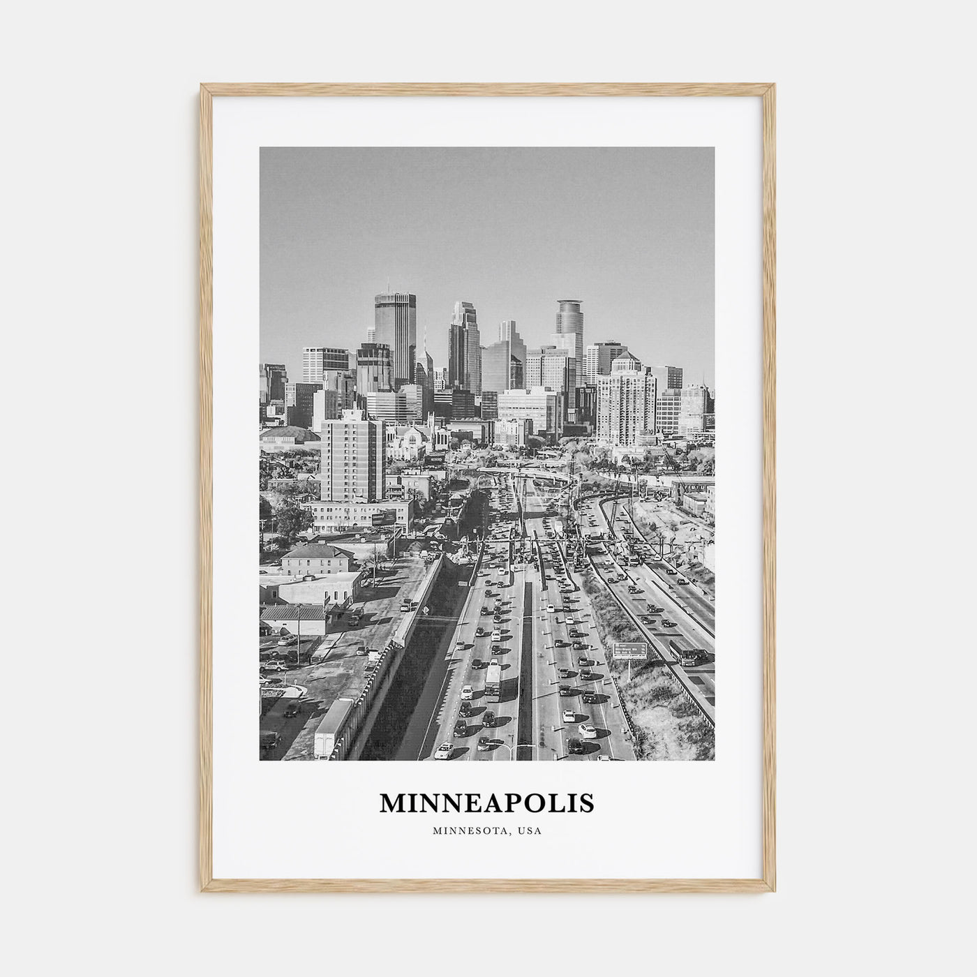 Minneapolis Portrait B&W No 3 Poster