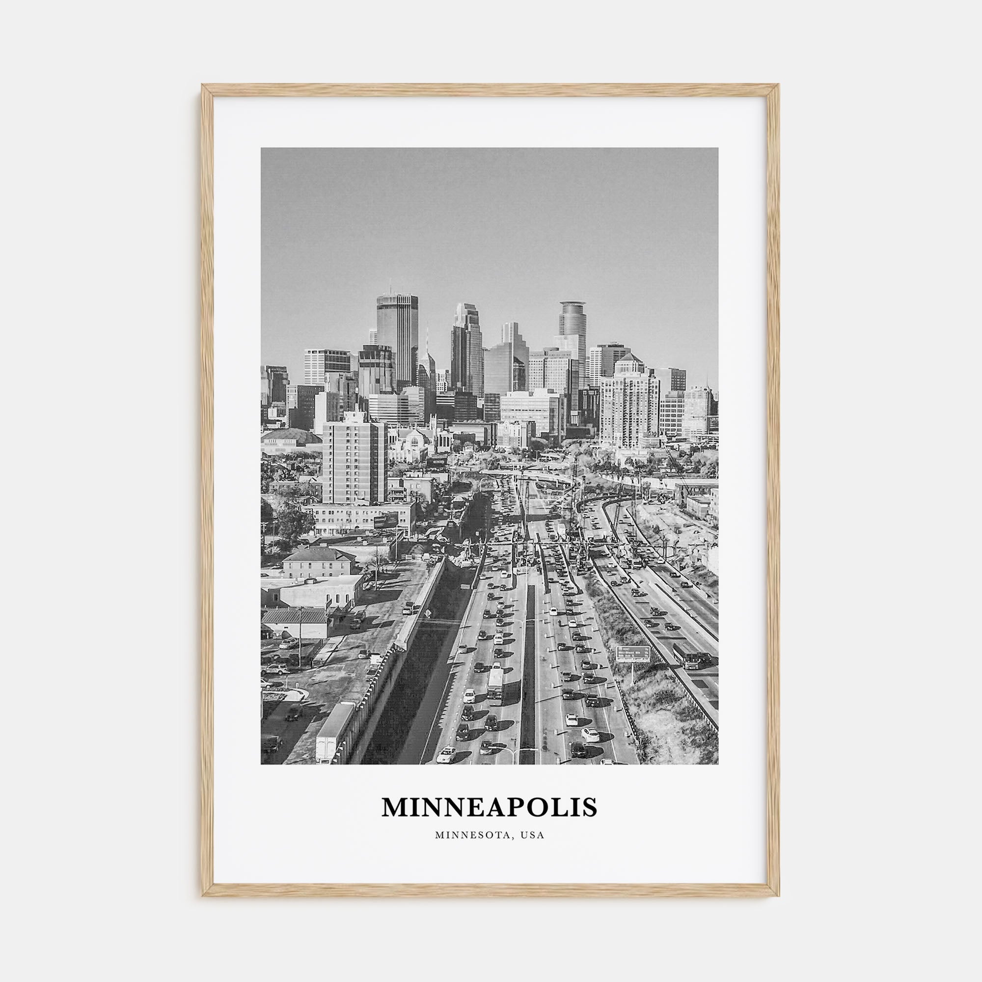 Minneapolis Portrait B&W No 3 Poster