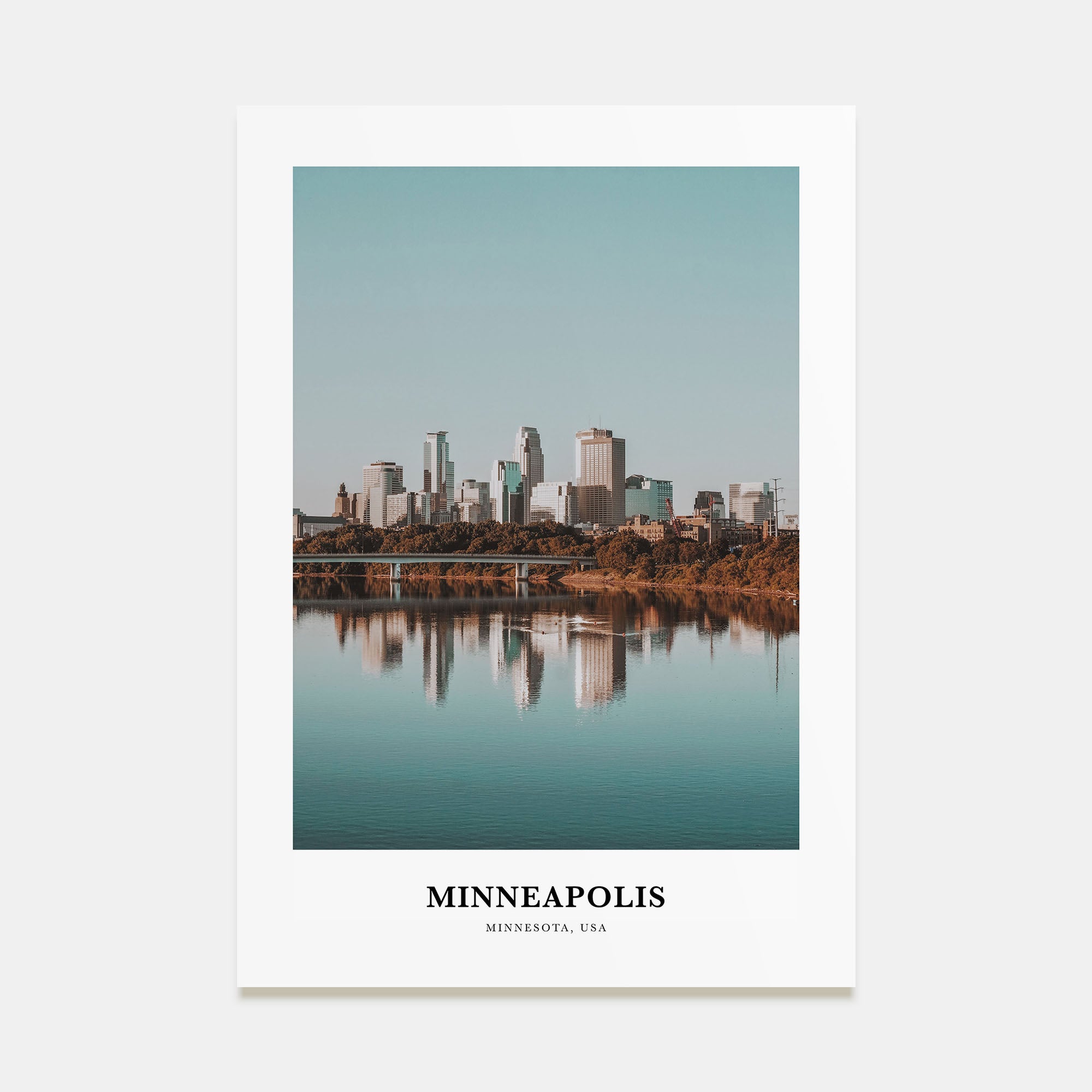 Minneapolis Portrait Color No 3 Poster