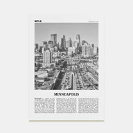 Minneapolis Travel B&W No 2 Poster