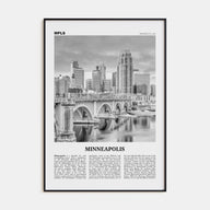 Minneapolis Travel B&W No 3 Poster