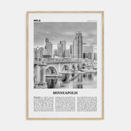Minneapolis Travel B&W No 3 Poster