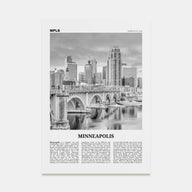 Minneapolis Travel B&W No 3 Poster
