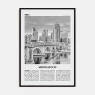 Minneapolis Travel B&W No 3 Poster