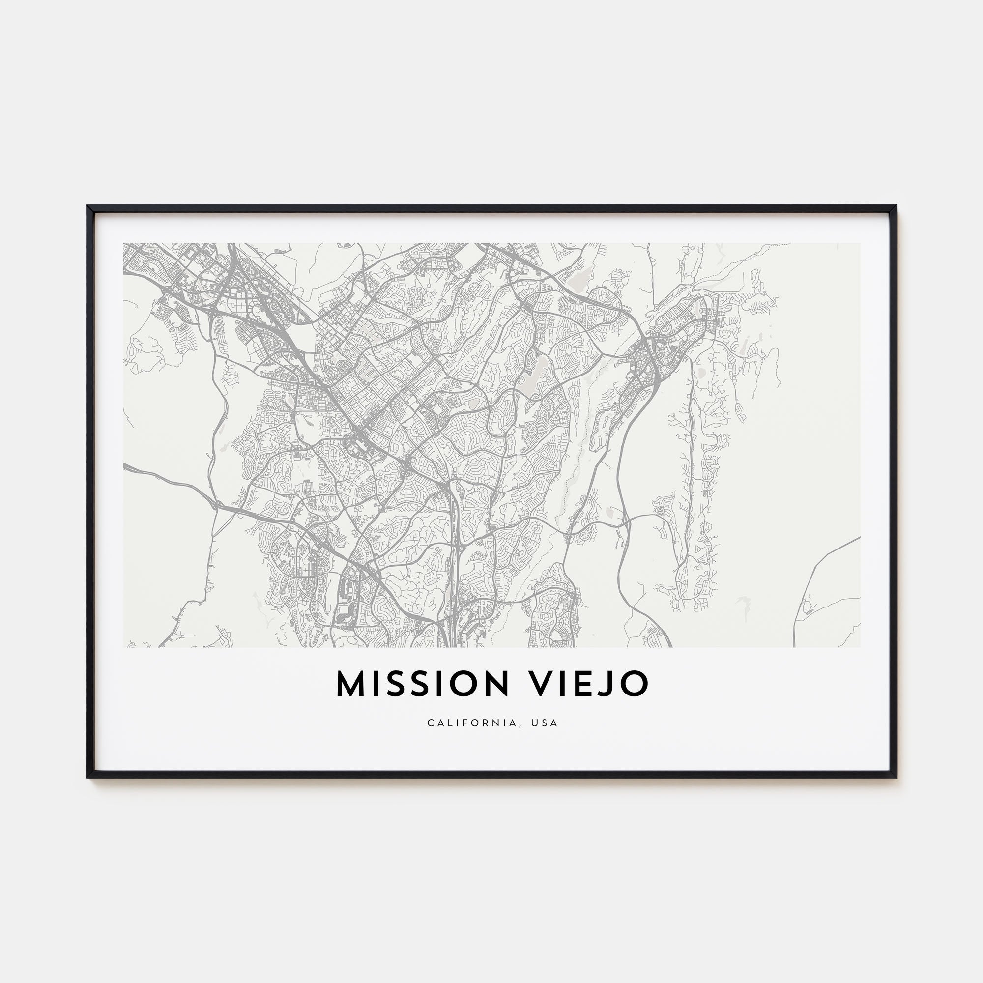 Mission Viejo Map Landscape Poster