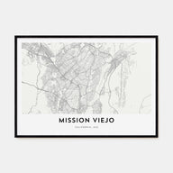 Mission Viejo Map Landscape Poster