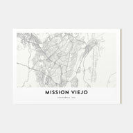Mission Viejo Map Landscape Poster