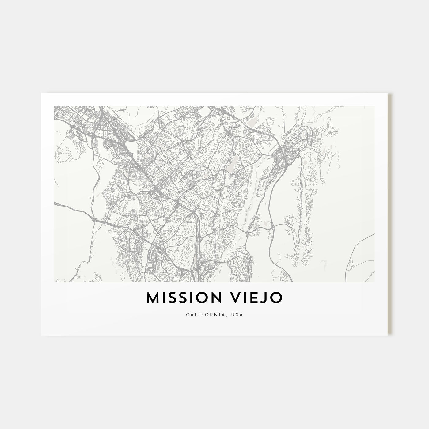 Mission Viejo Map Landscape Poster