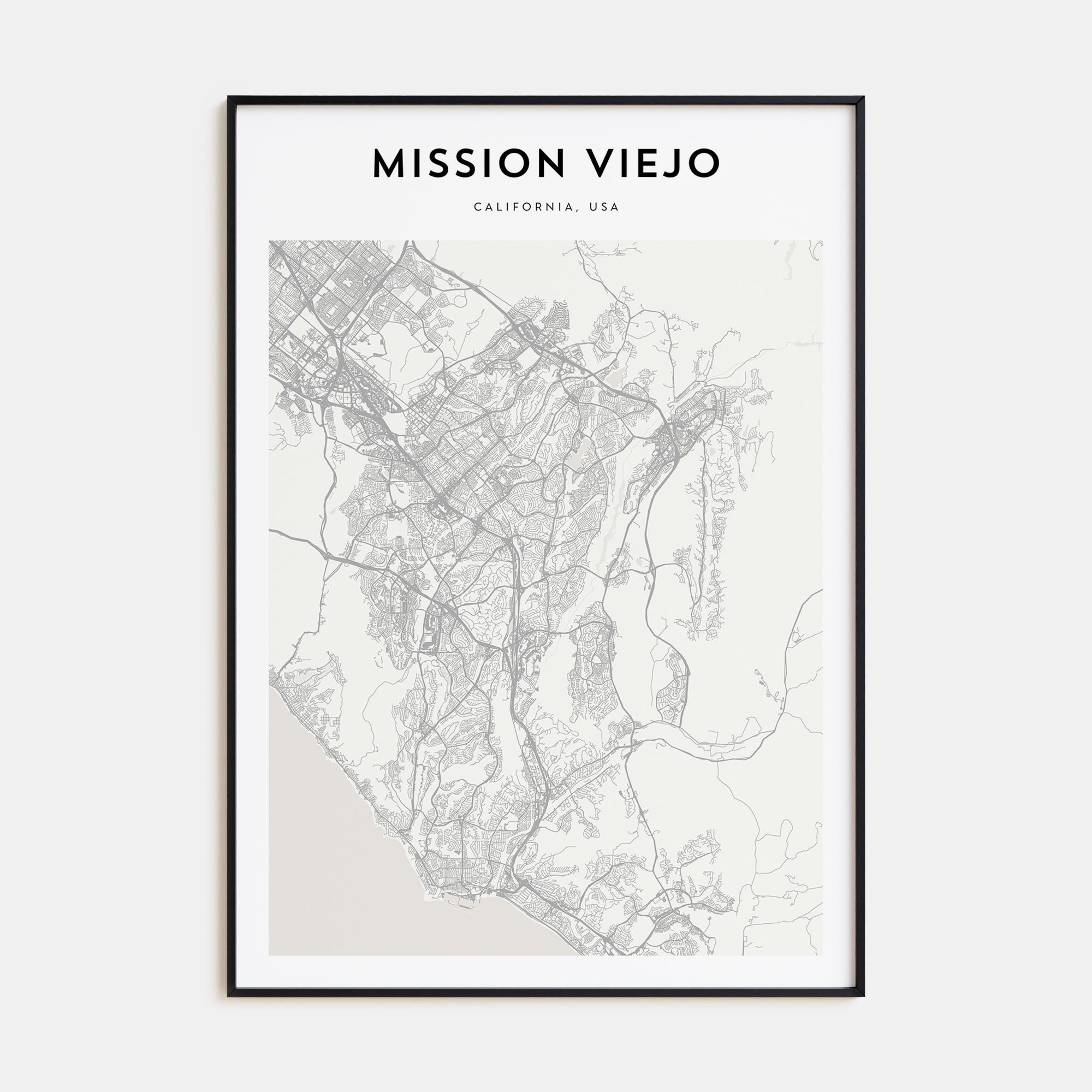 Mission Viejo Map Portrait Poster