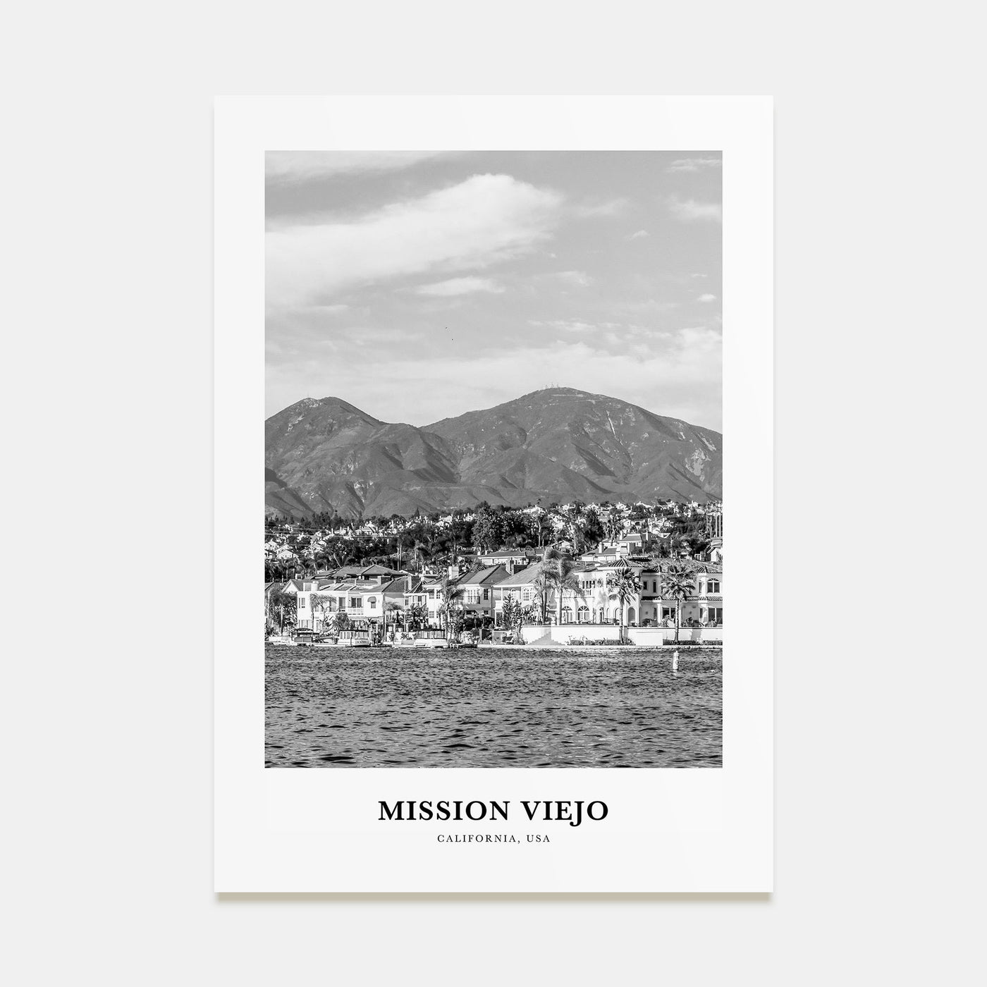 Mission Viejo Portrait B&W Poster