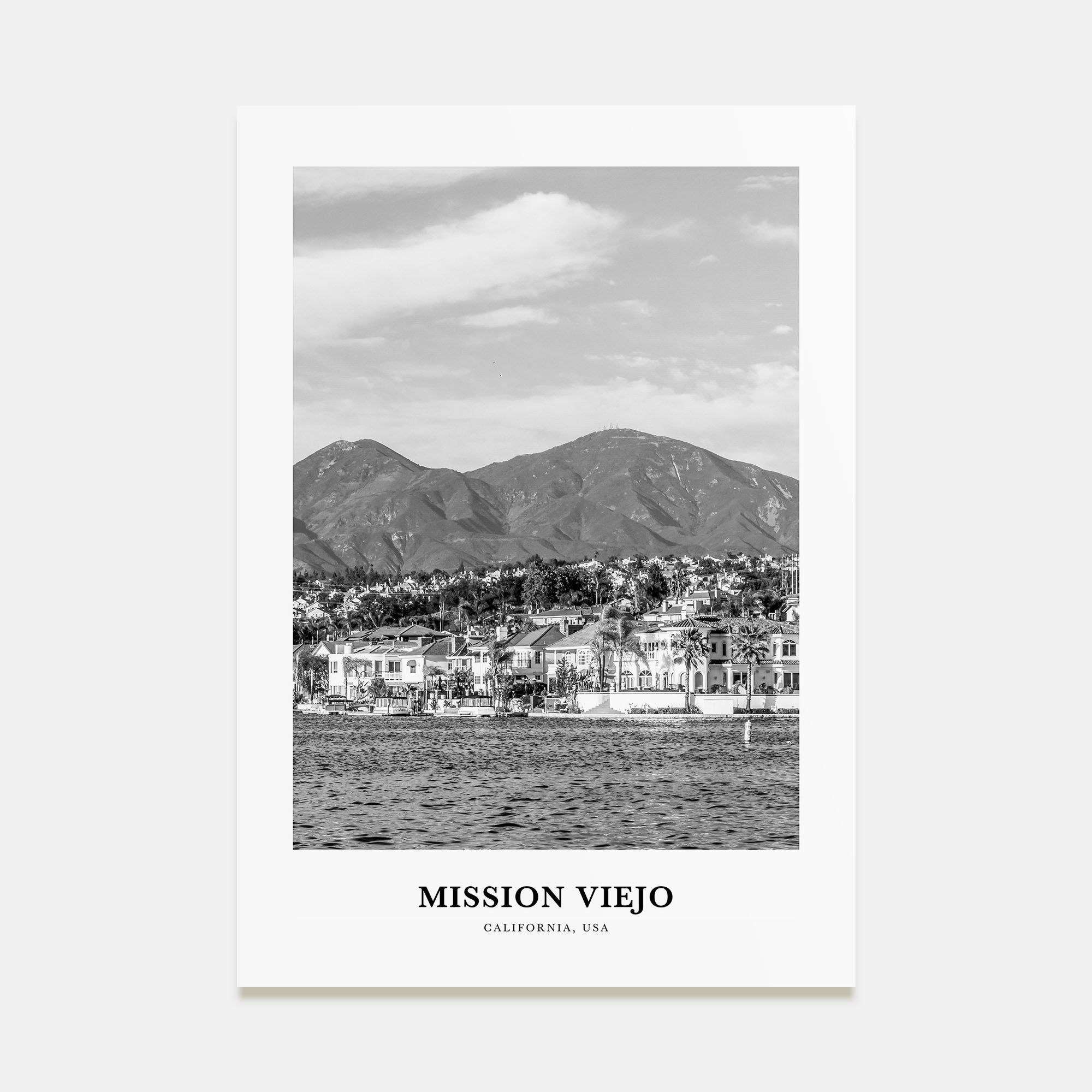 Mission Viejo Portrait B&W Poster