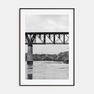 Mississippi River Photo B&W Poster