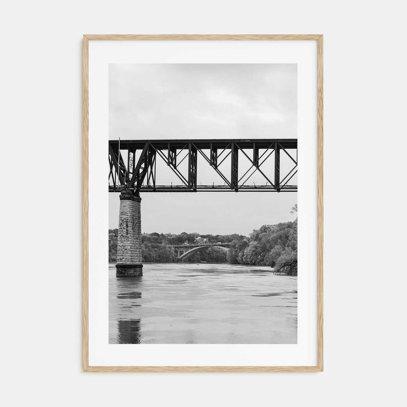 Mississippi River Photo B&W Poster