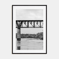Mississippi River Photo B&W Poster
