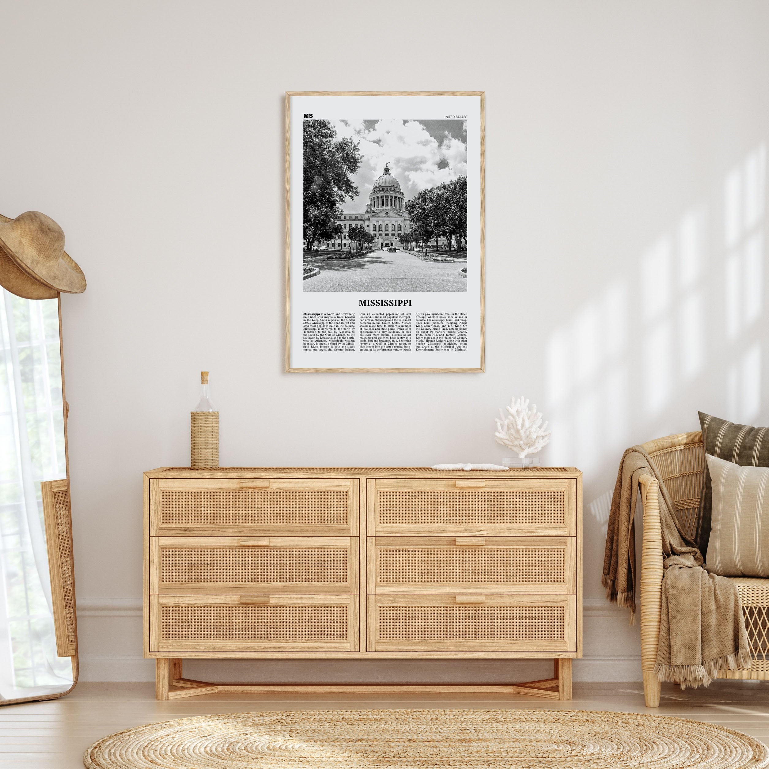 Mississippi Travel B&W No 1 Poster