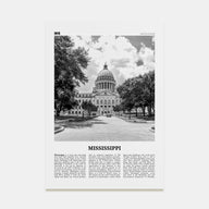 Mississippi Travel B&W No 1 Poster