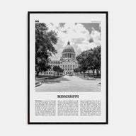 Mississippi Travel B&W No 1 Poster