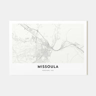 Missoula Map Landscape Poster
