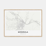 Missoula Map Landscape Poster