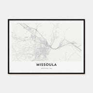 Missoula Map Landscape Poster