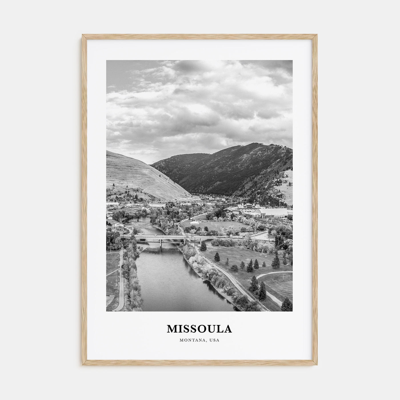 Missoula Portrait B&W Poster