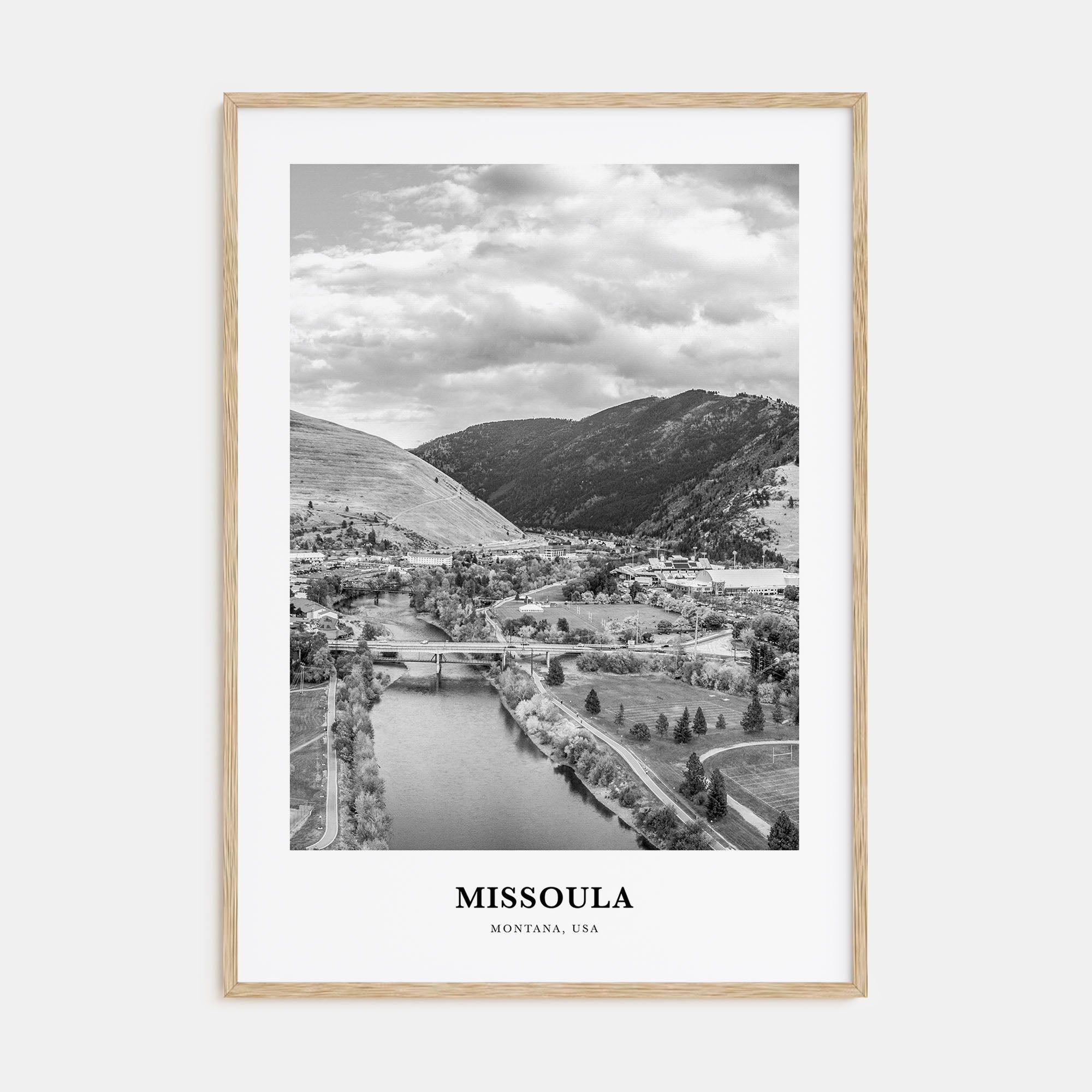 Missoula Portrait B&W Poster