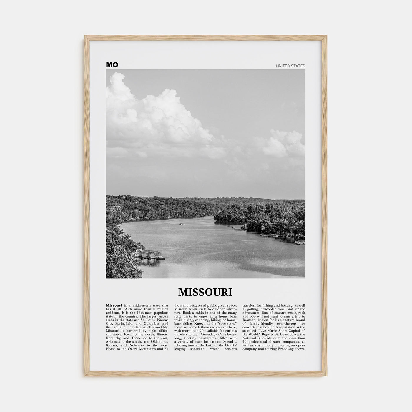 Missouri Travel B&W No 1 Poster