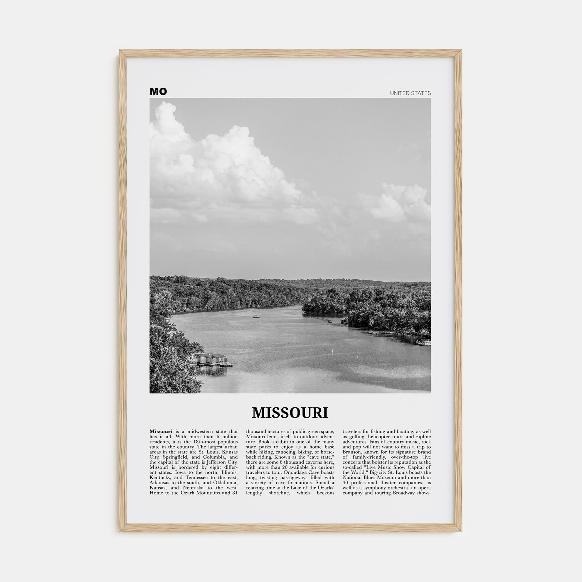 Missouri Travel B&W No 1 Poster