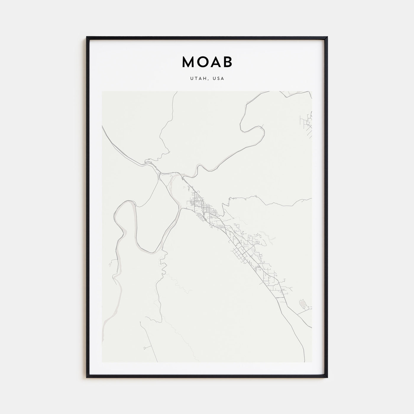 Moab Map Portrait Poster