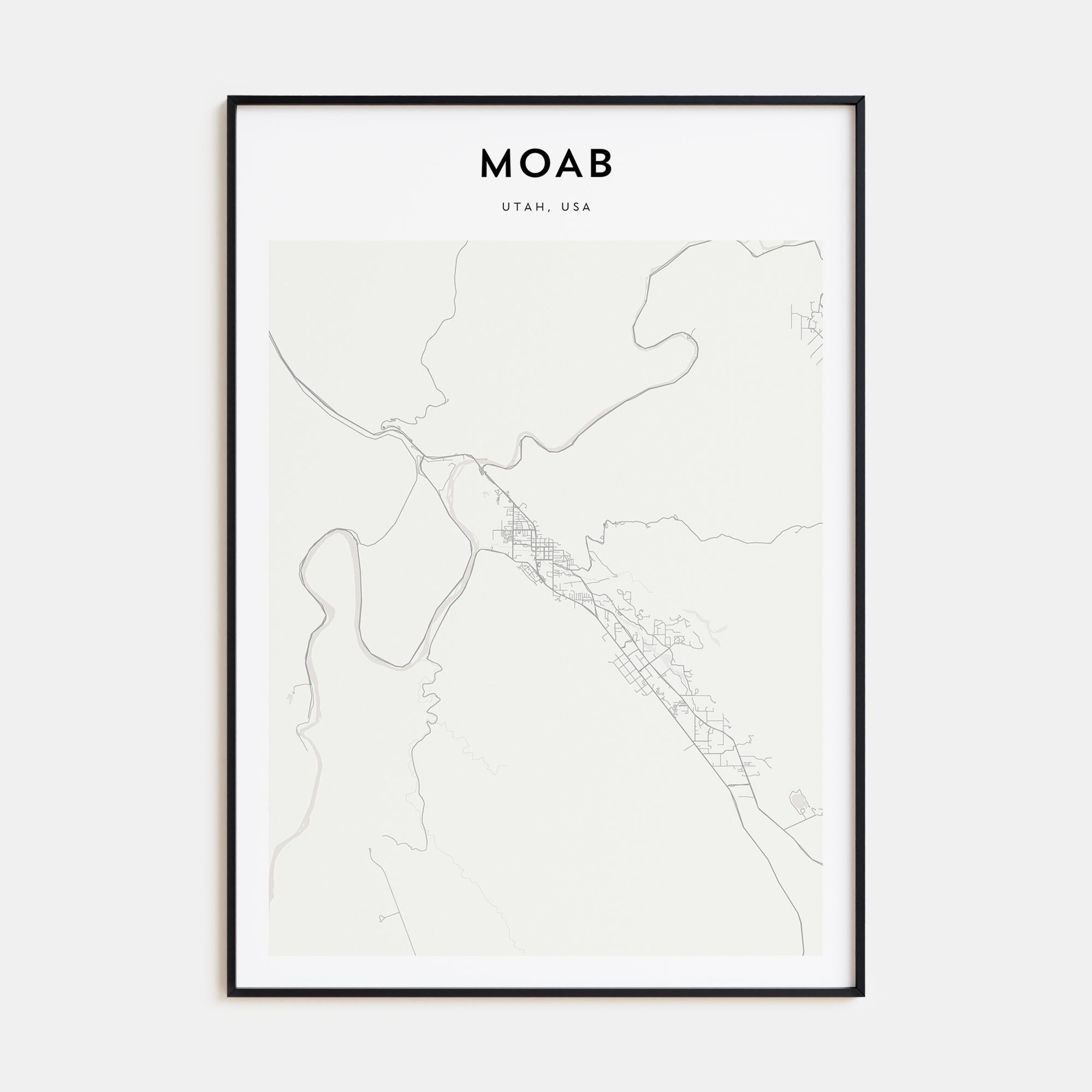 Moab Map Portrait Poster