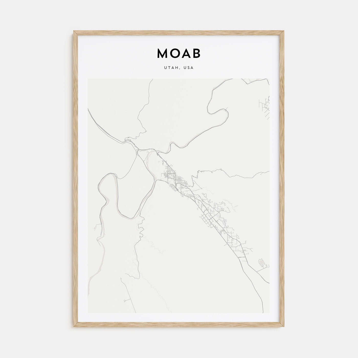 Moab Map Portrait Poster
