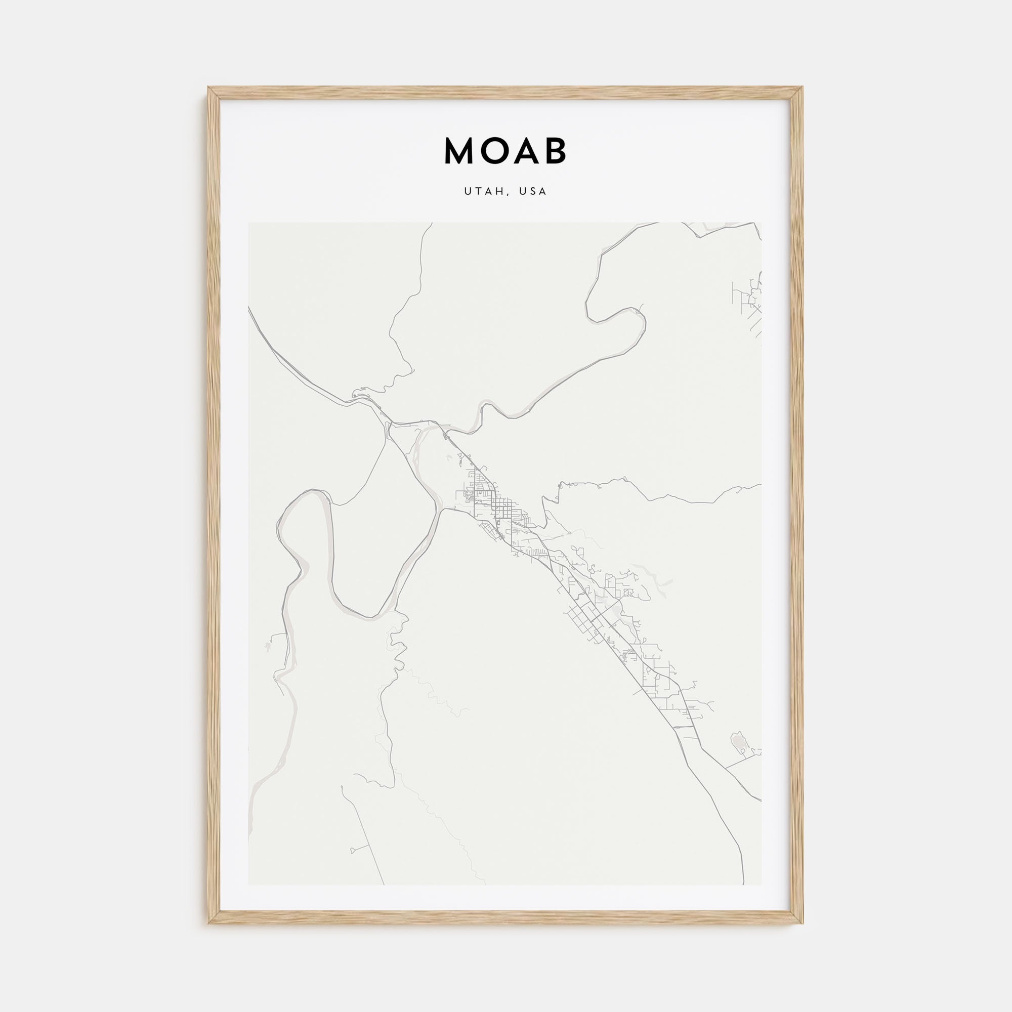 Moab Map Portrait Poster