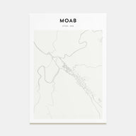 Moab Map Portrait Poster