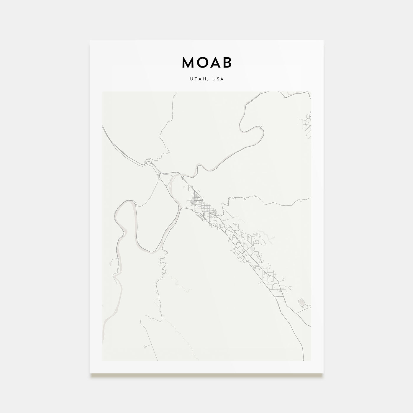 Moab Map Portrait Poster
