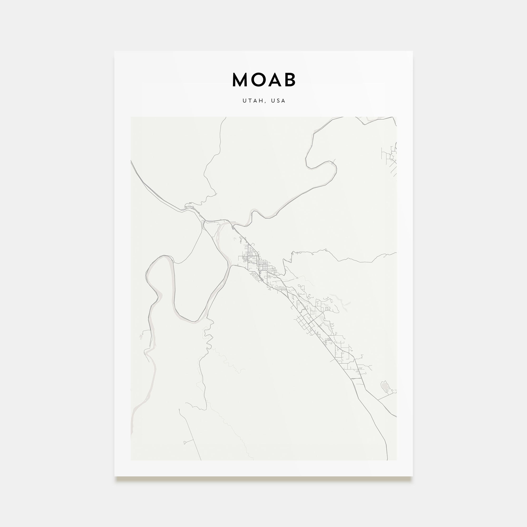 Moab Map Portrait Poster
