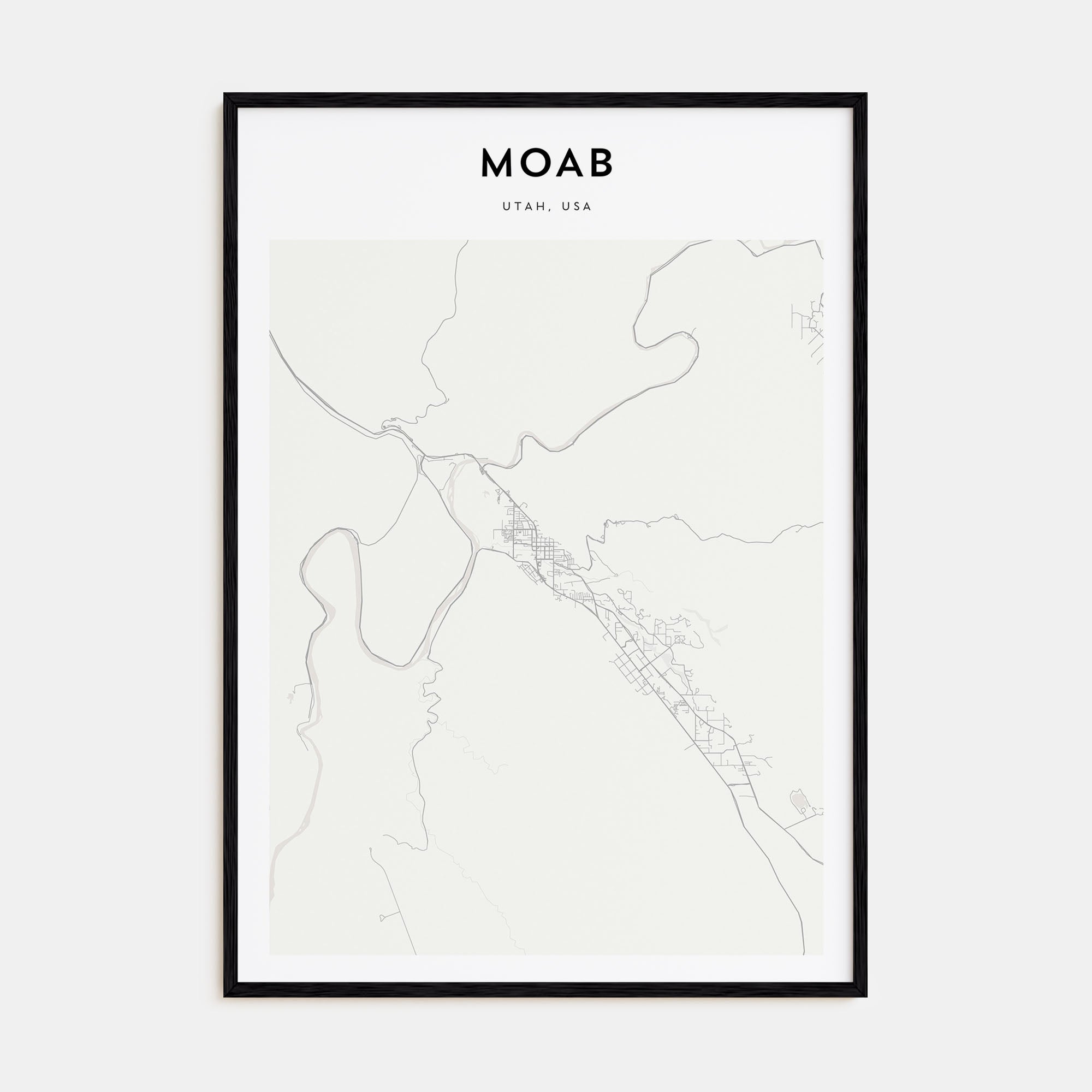 Moab Map Portrait Poster